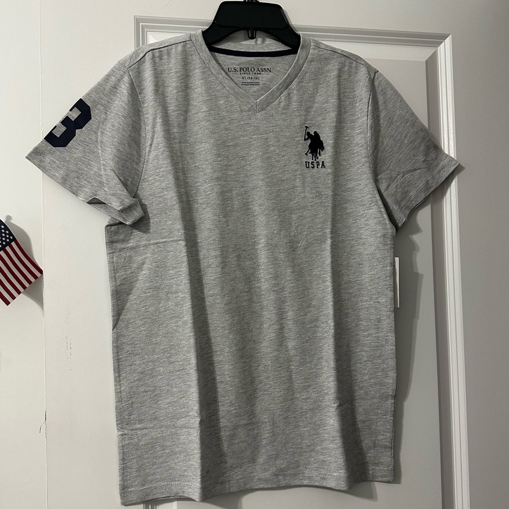 U.S. POLO ASSN. Boys NWT V neck tee shirt FINAL PRICE